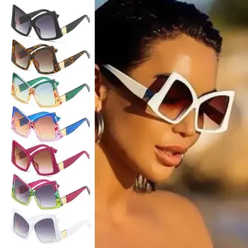 Модные солнцезащитные очки с бабочкой, негабаритные солнцезащитные очки в стиле панк, нерегулярные солнцезащитные очки в стиле панк, Градиентные солнцезащитные очки, очки для вождения, очки UV400