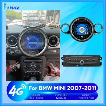 Автомагнитола Android 12 с GPS навигацией для BMW MINI 2007-2011 Android Авто Стерео магнитофон Мультимедийный плеер Головное устройство Carplay