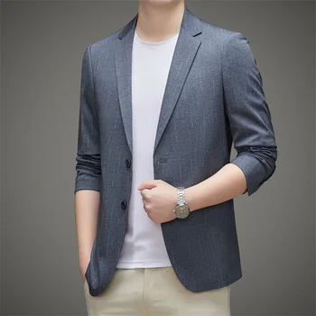 2023 Весенний Новый Высококачественный Красивый Корейский Вариант Slim Trend Party Мужской Деловой Повседневный Костюм Men's Slim Single West Coat