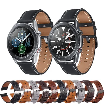 Кожаный Браслет Для Samsung Galaxy Watch 3 41 мм 45 мм/Gear S3 S2 Ремешок Спортивный Ремешок Для Часов Huawei GT 2 42 мм 46 мм/GT 2 Pro Correa