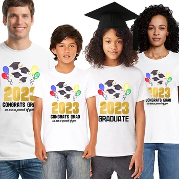2023, Подходящая рубашка для счастливого окончания, футболка для выпускников, забавная футболка для выпускников, подарок для мамы, отца, дочери, сына, футболка для празднования