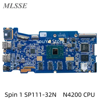 Восстановленная Материнская плата для ноутбука Acer Spin 1 SP111-32N с процессором N4200 4 ГБ ОПЕРАТИВНОЙ ПАМЯТИ 64G SSD N8101_PCB_MB_V5 NBGRM11003