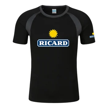 2023 Новая мужская футболка RICARD Fashion Summer из компрессионного хлопка Wild с коротким рукавом для отдыха и бега, быстросохнущие топы