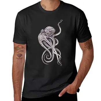Футболка Cephalopod с коротким рукавом, одежда в стиле хиппи, новое издание, футболка, черные футболки, мужские футболки в обтяжку.