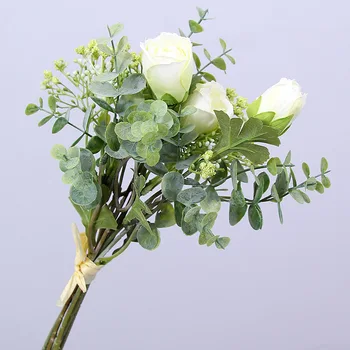 Nordic Ins Имитация Цветка Гипсофила Маленький Букет Роз Свадебное Украшение для дома вручную