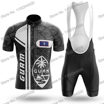 2023, Велосипедная одежда на Гуаме, Летний Комплект из джерси для велоспорта, Мужская рубашка для шоссейных велосипедов, костюм с короткими рукавами, Велосипедный нагрудник, Шорты