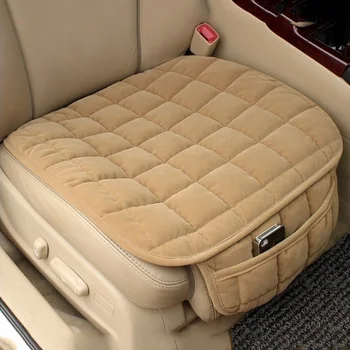 Универсальная зимняя теплая подушка для автокресла, противоскользящая подушка для сиденья переднего кресла, Дышащая прокладка, протектор для автокресла, чехлы для сидений для автомобилей