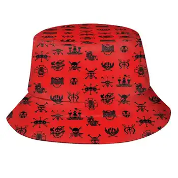 Худшее поколение дизайнерских дорожных шляп-ведер с принтом Mugiwara Флаг Веселого Роджера Череп Соломенные шляпы Боши Пираты Манга