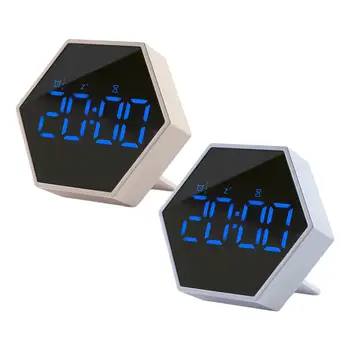 Будильник Со светодиодным дисплеем Настенные часы с возможностью повтора с регулируемым питанием от USB аккумулятора для дома, гостиной, спальни