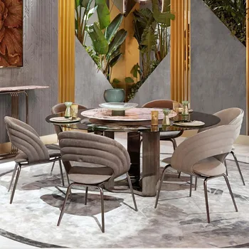 Уникальные стулья в скандинавском стиле со спинкой, минималистичные металлические стулья для отдыха, роскошная мебель для столовой, кухонная мебель El Hogar