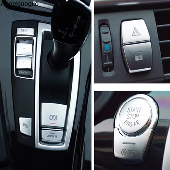 Angelguoguo Кнопка сигнальной лампы автомобиля/ручной тормоз AUTO H/кнопка запуска остановки двигателя крышка ручки для BMW BMW 5 GT5 6 7 Серии X3 X4