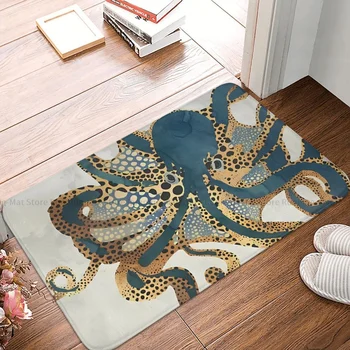 Нескользящий коврик для ванной комнаты с осьминогом 