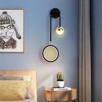 светодиодный настенный светильник с шестигранной головкой, декор для спальни, декоративные элементы для дома, современная отделка стен, белый пояс, деревенский декор для дома