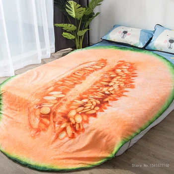 Кондиционер летнее прохладное стеганое одеяло, которое можно стирать, реалистичная имитация медовой росы, дыня, одеяло для дивана-кровати, детское летнее тонкое стеганое одеяло