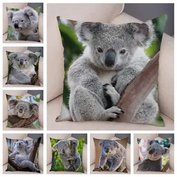Украшение спальни, гостиной, наволочка, милая наволочка из австралийской коалы, наволочка с рисунком диких животных, набивная наволочка