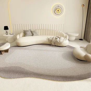 Декор спальни в скандинавском стиле, прикроватный ковер, легкие роскошные ковры для гостиной, нерегулярный утолщенный коврик для гостиной, домашний плюшевый коврик для пола