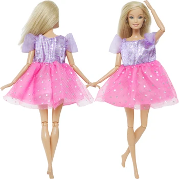 Модное кукольное платье для куклы Барби, праздничная юбка принцессы, Милое мини-платье, повседневная одежда для девочек, Аксессуары для детских игрушек в игровом домике