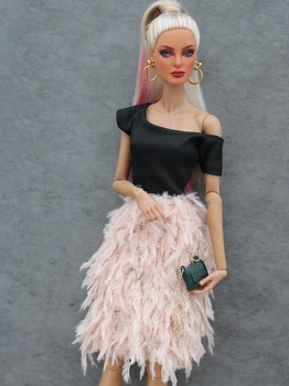 Розовое платье с кисточками / 30 см, одежда для куклы, юбка для 1/6 Xinyi Fr2 ST, одежда для куклы Барби / игрушки для девочек