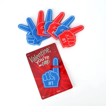 5 штук перчаток EVA Foam Finger # 1, красные, Синие, для подбадривания, модные, спортивные, для вечеринок, на открытом воздухе, предметы первой необходимости на все случаи жизни