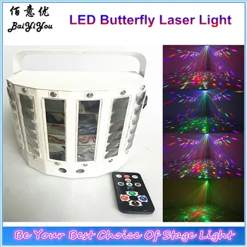 30 Вт LED Mini Butterfly Super Arrow Laser Light Remote 9 Цветов День Рождения Рождественский Лазерный Проектор DJ Disco KVT Party Effect Ligh