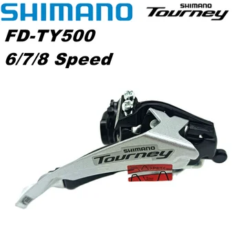 Оригинальный Передний Переключатель Shimano Tourney TY500 FD-TY500 Велосипедный Передний Переключатель FD TY500 Крепление Ремешка 6/7/8 Скоростей