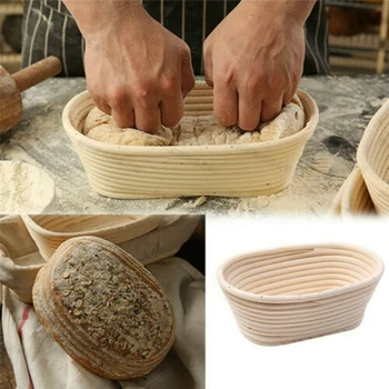 Овальная Корзина для расстойки хлеба из ротанга Инструменты для теста Banneton Baguette Brotform