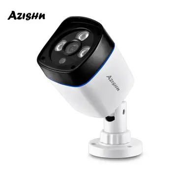 IP-камера AZISHN Security POE Сетевая камера видеонаблюдения 1080P HD ночного видения CCTV Водонепроницаемая наружная 2-мегапиксельная камера-пуля