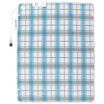 Одеяло в клетку с подогревом, интеллектуальный термостат, удобное для кожи замшевое одеяло с электрическим подогревом для дома