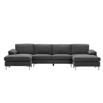 Королевский секционный диван-трансформер темно-серый роскошный диван-гарнитур мебель для гостиной