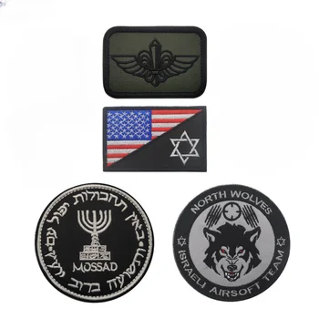 Израильская военно-тактическая нашивка на одежду, Идентификационный значок Моссада, значок морального духа, наклейка на рюкзак с американским флагом, крючок и петля