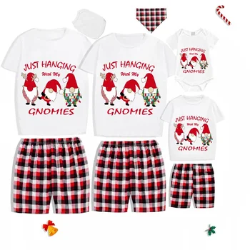 Одинаковые рождественские семейные пижамы, Короткий семейный комплект с Рождественской елкой