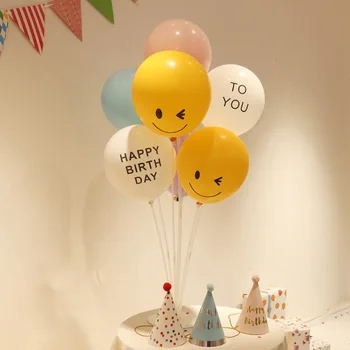 Стол для оформления украшений на день рождения, дрейфующая колонна, воздушный шар, мультфильм, красочные детские новогодние украшения с Днем рождения, номинал