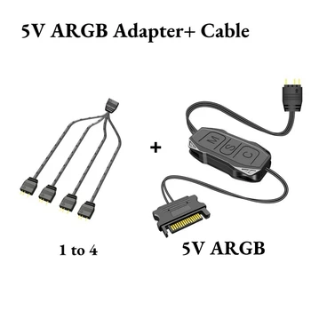5V 3-контактный 3pin для SATA ARGB мини-адаптер контроллер-концентратор компьютерный вентилятор Светодиодная подсветка процессорный кулер водяное охлаждение кабель управления RGB