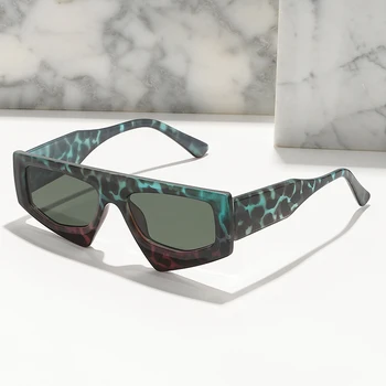 Многоугольные нерегулярные Леопардовые солнцезащитные очки с кошачьим глазом Для мужчин и женщин, Модные Мужские Женские очки для вождения, дорожные очки
