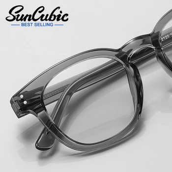Классические Мужские очки SunCubic TR90 в ретро-квадратной Оправе Женские Серые Прозрачные Очки JA4242