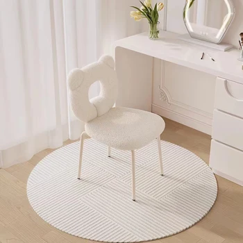 Роскошный Туалетный табурет Стулья для гостиной Nordic Art Кресло для отдыха Дизайнерское кресло Ягненка с Поворотным подъемником Косметическое Кресло Маникюрное кресло