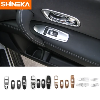 SHINEKA Автомобильный стайлинг Кнопка включения стеклоподъемника, накладки на крышки, наклейки для Nissan Patrol 2017 Аксессуары для интерьера