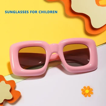 Детские забавные солнцезащитные очки Bubble Square, детские очки, детские очки с защитой от ультрафиолета, Модные аксессуары для милых малышей, вечеринка на открытом воздухе