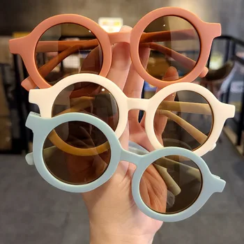 Детские солнцезащитные очки с матовыми стеклами для родителей и детей, новые декоративные подиумные очки для детей 1-8 лет, детские солнцезащитные очки
