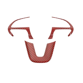 Отделка рулевого колеса для - Charger 2015-2022 Durango, для - Grand, ABS Красное углеродное волокно