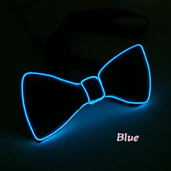Светящийся неоновый галстук-бабочка, свадебные Аксессуары, неоновый Реквизит для вечеринки, мигающий светодиодный галстук для мужчин и женщин