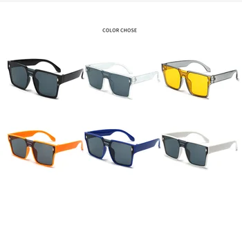 Детские винтажные солнцезащитные очки в квадратной оправе, детская защита от солнца на открытом воздухе Для мальчиков и девочек, модные очки в большой оправе UV400 классических оттенков