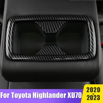 Спинка Сиденья Задний Стакан Для Воды Рамка Панели Отделка Полосы Украшения Toyota Highlander XU70 Kluger 2020 2021 2022 2023 Автомобильные Аксессуары