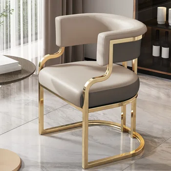 Мобильное кожаное кресло для бара в гостиной, Скандинавское креативное кресло, Дизайнерские железные шезлонги, садовая мебель MZYYH