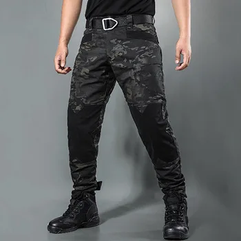Мужские тактические брюки для пеших прогулок, камуфляжные военные тренировочные брюки-карго, свободные камуфляжные повседневные брюки pantalones tacticos
