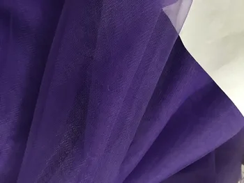 165 см шириной 2 метра/лот Фиолетовый супер мягкий легкий тонкий сетчатый тюль с крошечными отверстиями ткань из мягкой марли свадебная ткань пачка занавес