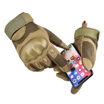 Армейские военно-тактические перчатки с сенсорным экраном, мужские, женские, пейнтбольные, страйкбольные, мотоциклетные, с твердым костяшками пальцев, военные перчатки на весь палец
