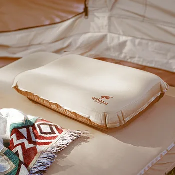Надувная подушка для кемпинга Портативное Удобное Хранение Автоматическая Наружная 3D Удобная Подушка Высокоэластичная Хлопчатобумажная Подушка