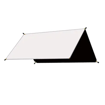 Палатка 4x3 м, брезент для выживания, Черное покрытие, Солнцезащитный козырек, навес для пеших прогулок, Водонепроницаемый Тент для кемпинга, навес от солнца